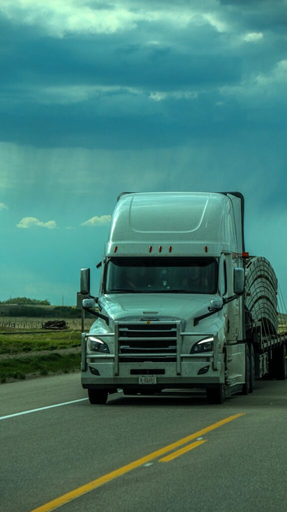 A White Truck on the Road